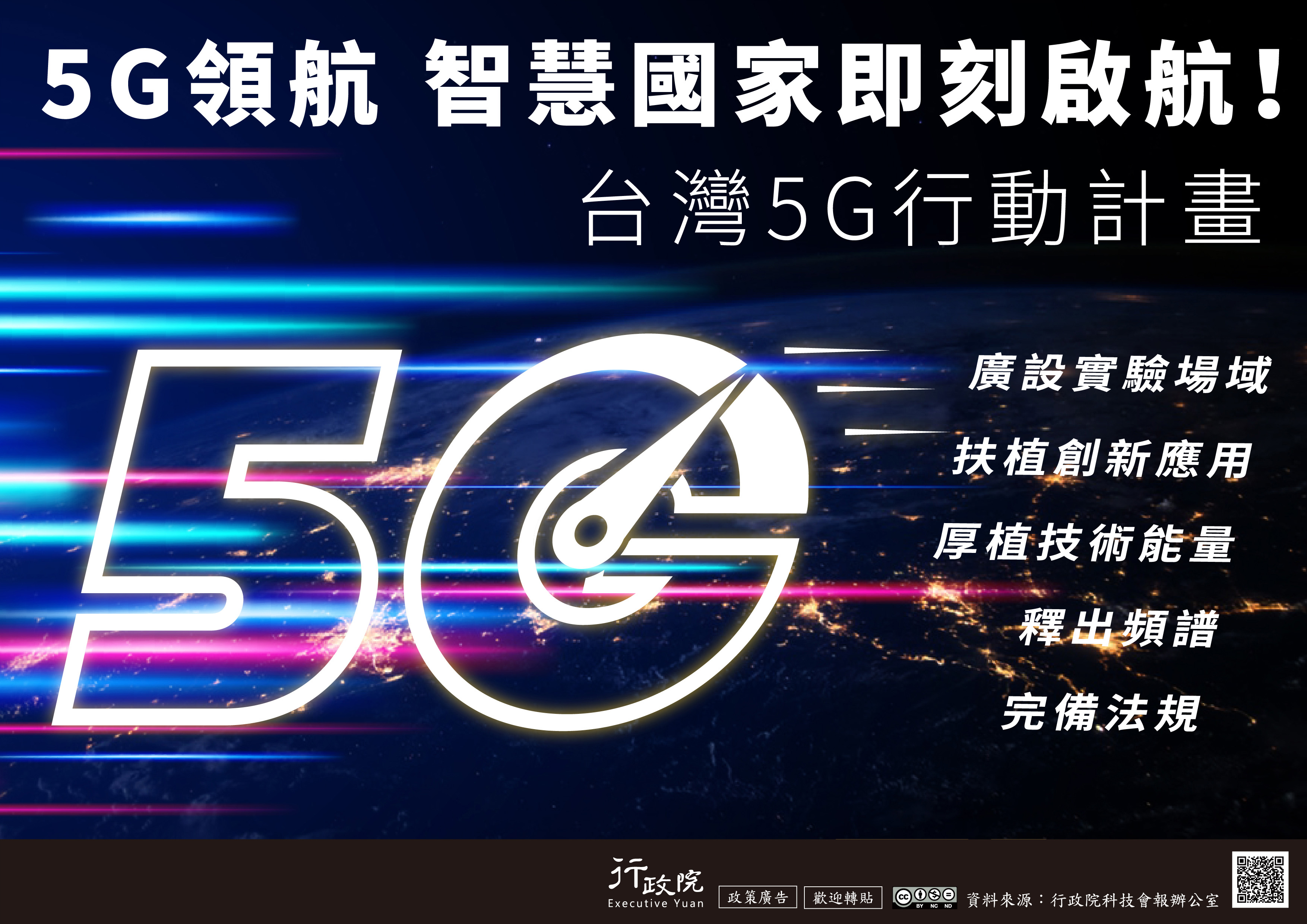 推廣「台灣5G行動計畫」政策溝通電子宣傳海報