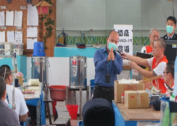 6.教區教誨師利用集體教誨時間教收容人如何洗手及內外夾弓大立完口訣