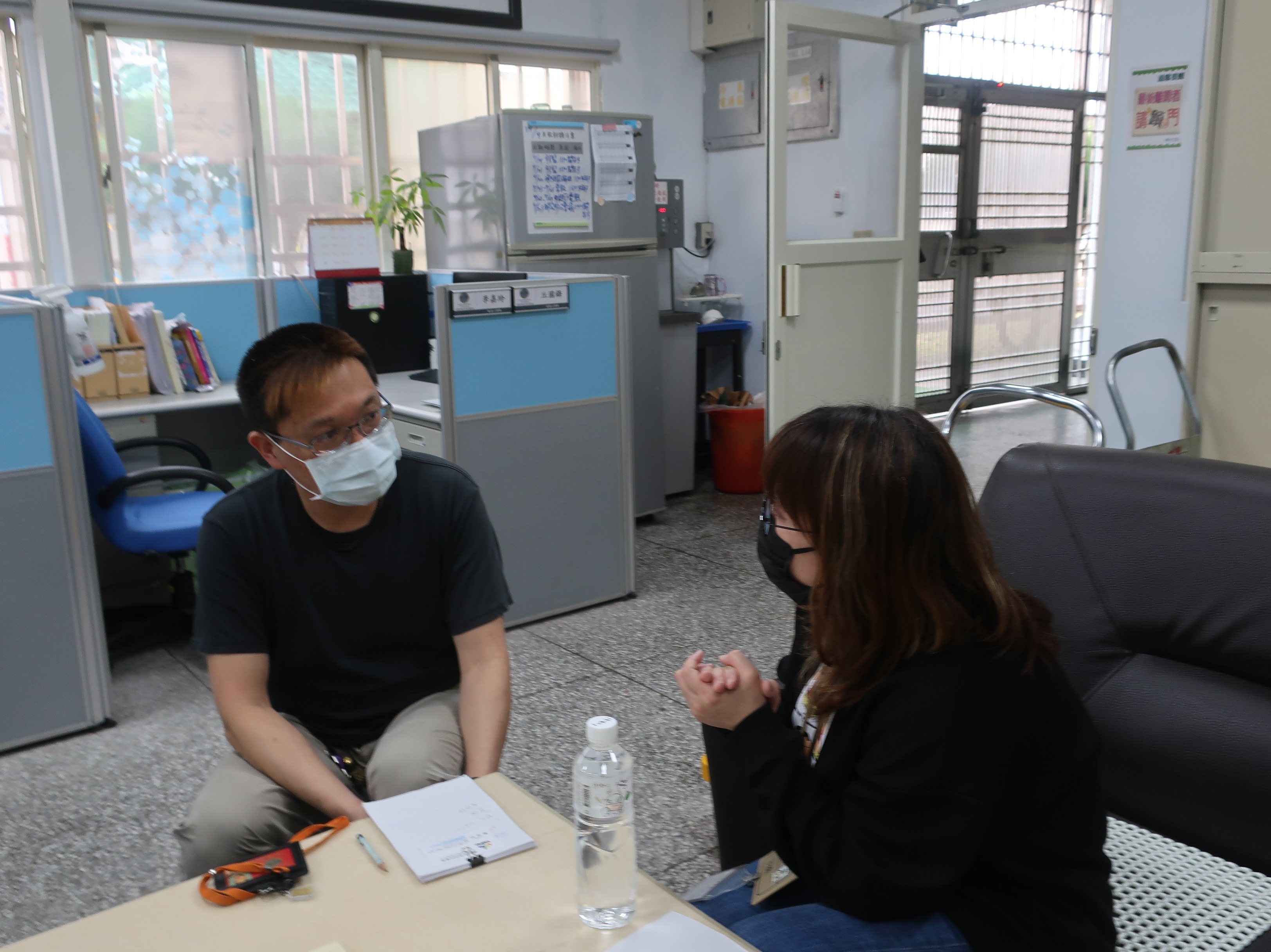 花蓮監獄心社督導黃彥仁社工師與台北市社會局劉督導對談，建立雙方網絡連結管道